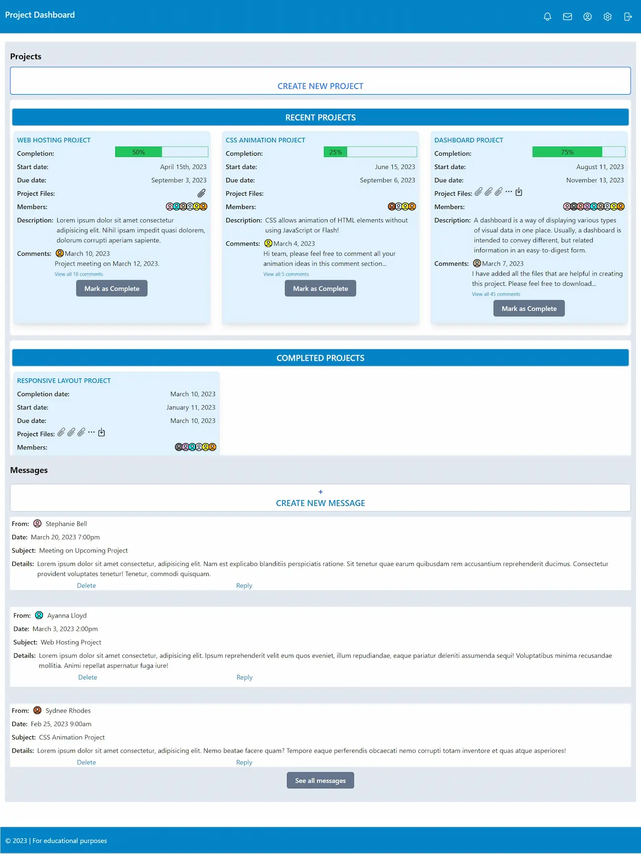 A website about a work dashboard using tailwind.