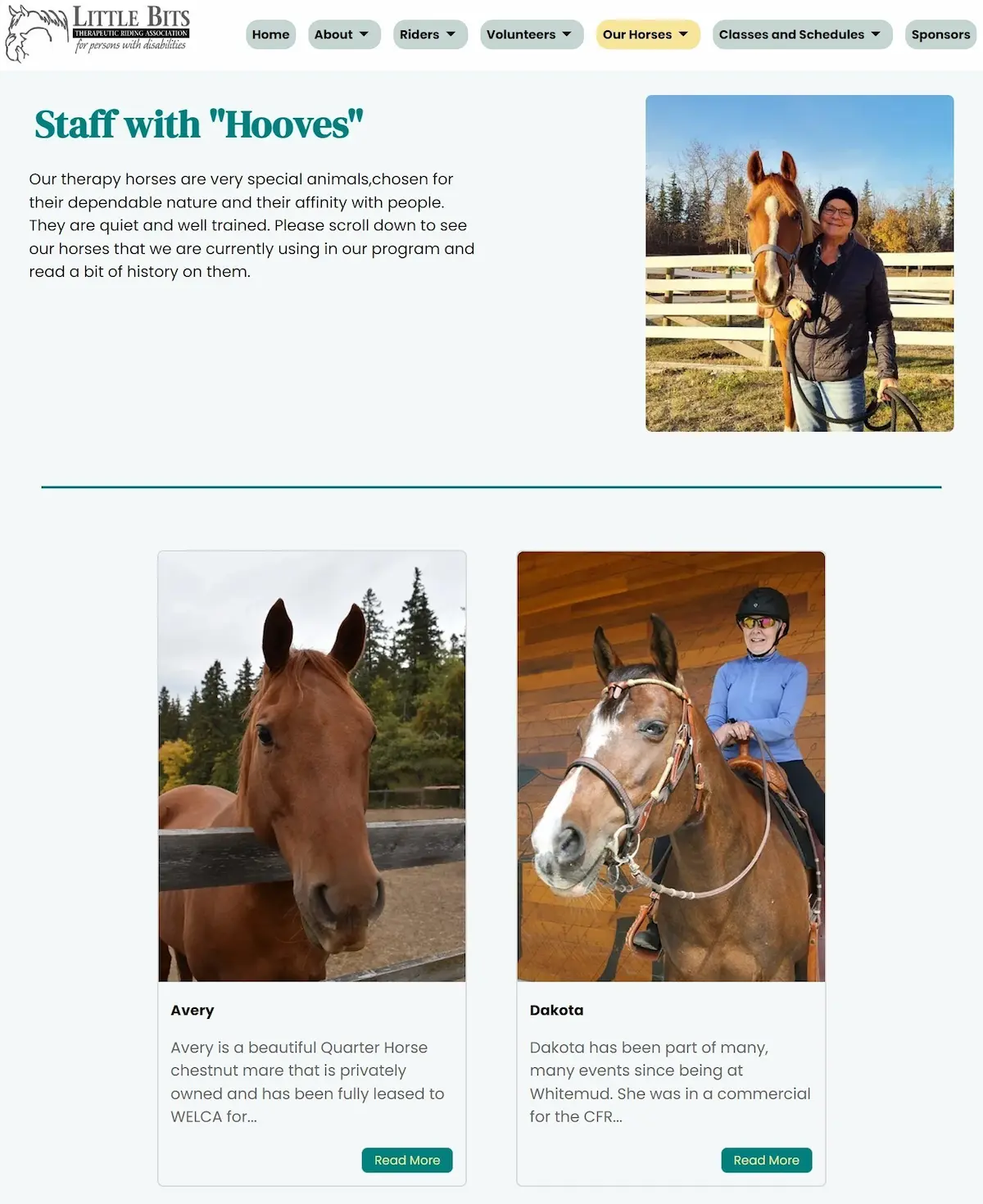 Little Bits Website - horse back riding.